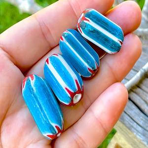 Pulsera con abalorios estampados de Chevron para fabricación de joyas con cristal de Murano y cuentas de vidrio de diseño Suelto - Product Image 2