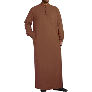 Qamis marocain modeste pour hommes et garçons, service OEM, Jubba arabe, couleur unie, haute qualité, respirant, léger, manches longues - Product Image 1