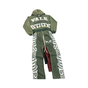 Conjunto Deportivo de Invierno para Hombre, Personalizado, de Felpa Tejida, Lavado Ácido, Sudadera con Capucha y Pantalones, 100% Algodón, con Cierre, Transpirable, de Secado Rápido, Bordado - Product Image 3