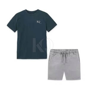 Outdoor <b>Men</b> <b>T</b>-<b>Shirt</b> & <b>Shorts</b> <b>Set</b> 100% Cotton Quick Dry Lightweight Breathable Comfortable Fabric for Summer Casual Everyday Wear - Product Image 2