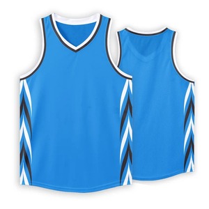 Maillot de basket-ball personnalisé pour hommes adultes, taille plus, sans manches, col en V, polyester, léger, respirant, durable, de haute qualité - Product Image 1
