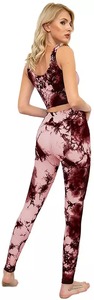 <b>Leggings</b> and a new sexy short printed neck sports bra for women <b>with</b> a front rushed design for yoga and fitness wear - Product Image 4
