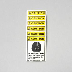 Autocollant adhésif M40A3, protection auditive, signalisation obligatoire, danger sonore, attention, conformité au programme de protection auditive OSHA - Product Image 4