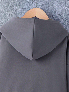 เสื้อฮู้ดมีซิปหนาสำหรับผู้ชายผ้าคอตตอนผสมพิมพ์ลายโลโก้ตามสั่งดีไซน์ใหม่แฟชั่น - Product Image 5