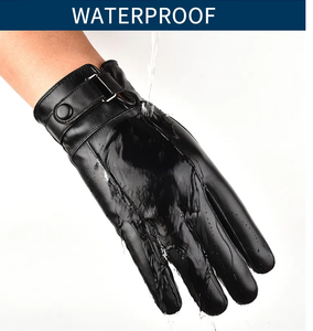 Guantes de cuero de moda impermeables ligeros superventas estilo liso para diario al aire libre fiesta informal viajes de invierno-MOQ bajo - Product Image 4