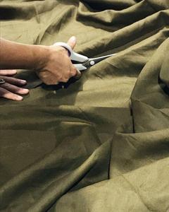 Suministro de estilo Simple italiano 100% Lino Natural Color sólido tela de cortina opaca profesional fabricante indio - Product Image 6