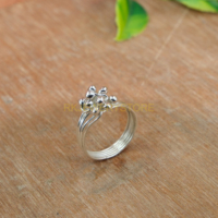 Bague en argent sterling artisanale, design de bulles organiques, bague en argent