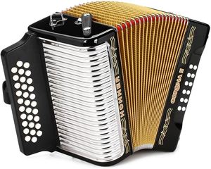 NUEVO Acordeón Diatónico Hohner 3500 FB Corona II Original de 31 Botones FBbEB Blanco con Funda y Correas - Product Image 2