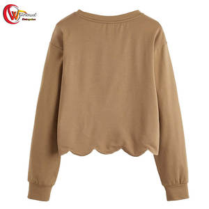 Pakistán Fabricación Color sólido Anti Pilling Sudaderas Logotipo impreso personalizado Casual Mujeres Sudaderas - Product Image 2