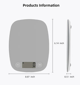 <span class=keywords><strong>Dr</strong></span>.Heng 数字液晶电子厨房秤 5公斤/1克 精准轻便不锈钢 用于蛋糕和烘焙食品测量 - Product Image 5