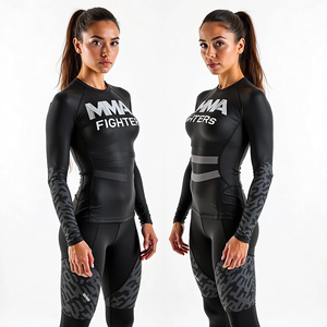 Camisa ligera personalizada MMA Rash Guard BJJ Compression Fit con protección Anti-UV Jiu Jitsu Kimono De Jiu Jitsu - Product Image 3