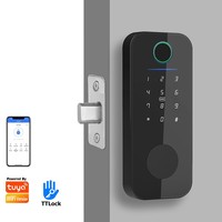 Slimme deurvergrendeling Premium antidiefstal-deuropening met vingerafdruk, wachtwoord, kaart, app, cloud, Tuya, TTLock, Home WiFi