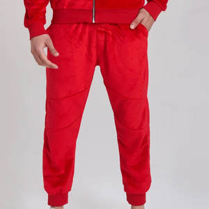 Ensemble de survêtement en velours pour homme de qualité supérieure, sweat-shirt à capuche épais et pantalon de survêtement pour l'hiver, survêtement en velours pour homme - Product Image 1