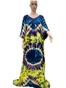 African Hand Tie Dye <b>Kaftan</b> Rayon Loose Rope Free Fall Fabric Scarf Elegant Fast Colors OEM Wholesale Manufacturer Supplier - Product Image 2