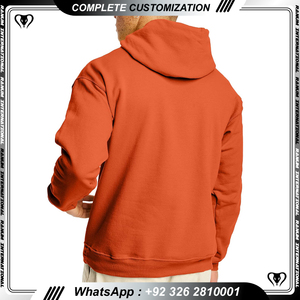 Custom Embroidery Graphic Logo Plain Blank Polyester Cotton Hoodie Sweatshirt for Men - Product Image 2