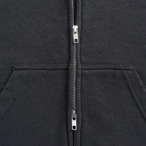 Sweats à capuche d'hiver personnalisés de haute qualité pour hommes, lavage à l'acide, 100% coton, logo personnalisé, fermeture éclair intégrale, respirant - Product Image 4