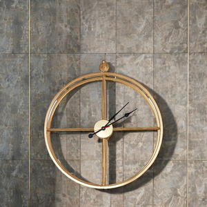 Luxurious Gold Metal <b>Large</b> Wall <b>Clock</b> With Double Frame for Modern and Classic Home Interiors Largest Manufacture Company - Product Image 3