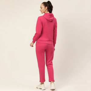 Conjunto de chándal de algodón 100% para mujer, estilo de calle, chándales personalizados, conjuntos de chándal de entrenamiento para correr al por mayor - Product Image 3