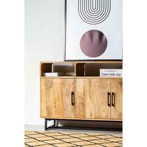 Jaya Classic Wooden <b>Sideboard</b> Durable Mango Wood Furniture for Home for Living Room Kitchen Bathroom Bedroom Use - Product Image 3