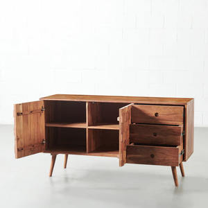 Mahes Premium <b>Sideboard</b> Modern Made of Solid Teak Wood Frame with Finish Color Brown and High Quality for Indoor Use - Product Image 4