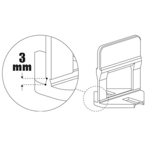 Gói 250 mảnh của miếng đệm san lấp gạch cao 3 mm Phụ kiện 12 mm cho gạch - Product Image 6