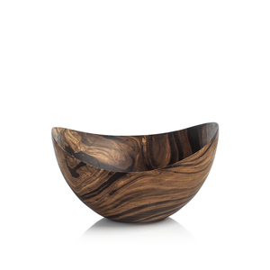 Bol de service alimentaire en bois massif forme et taille personnalisées en gros bois de teck idéal pour la restauration rapide et les repas à domicile - Product Image 4