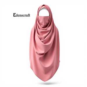 Pañuelo de cabeza modesto ligero elegante tradicional personalizable para mujer largo Khimar transpirable tela suave de talla grande musulmán - Product Image 6