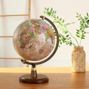 Globo Terráqueo LED USB de 1.5W, Color Marrón, 21cm con Base, para Hogar/Oficina o Aula, Duradero y Elegante - Product Image 2