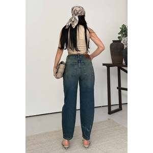 Jeans Mom non extensibles 7057 - Bleu clair et teinté - Product Image 4
