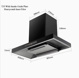 คุณภาพดีที่สุด พร้อมจัดส่ง เครื่องดูดควันประหยัดพลังงานพร้อมแผงไฟ LED สำหรับเครื่องใช้ไฟฟ้าภายในบ้าน - Product Image 2