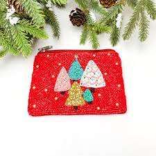 Bolsa de cuentas de vaquero de alta calidad de Color Rosa gris, Mini monedero occidental hecho a mano, Material de lona con cierre de cremallera - Product Image 3