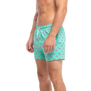 Vente en gros de shorts de bain pour hommes High Street avec logo personnalisé vêtements de plage d'été décontractés couleur unie 100% short de plage en polyester - Product Image 5