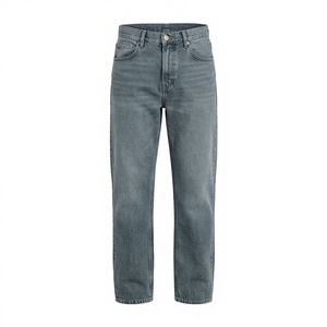 Jeans droits slim sur mesure en gros pour hommes, 100% coton, imperméable, respirant, de haute qualité, pas cher - Product Image 1