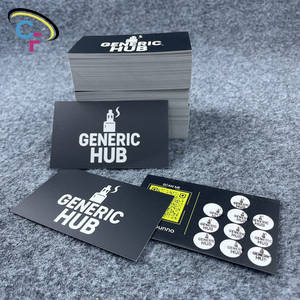 Cartes de fidélité d'affaires briquet en papier noir IG Qr Code pour impression personnalisée de luxe DIY - Product Image 3