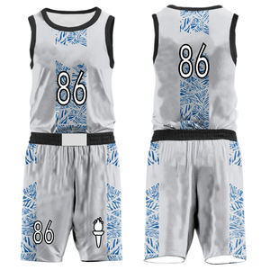 Uniformes de basket-ball réversibles professionnels pour enfants Design de maillot d'été respirant avec options de taille plus ensembles sublimés - Product Image 1