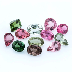 Forma de pera natural de alta calidad 5x7mm multicolor turmalina piedra preciosa suelta lista stock al por mayor - Product Image 2