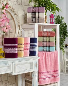 100% coton 500 Gsm serviettes pastel 50*100 cm et 70*140 cm tailles serviettes de main et de bain pour la maison et le voyage - Product Image 4