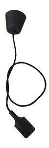 Lampada a sospensione in silicone nero (GSC 0702180) - Product Image 1