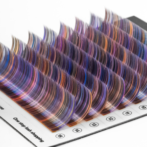 Cils en vison de 25 mm, mélange de cils classiques colorés individuels, C CC D DD, extension de cils colorés accrocheurs, plateau de vente en gros - Product Image 6