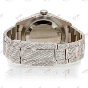 Montre en diamant moissanite ultra glacée pour homme, haute brillance, luxe avec pierres de coupe brillante et artisanat de qualité supérieure - Product Image 6