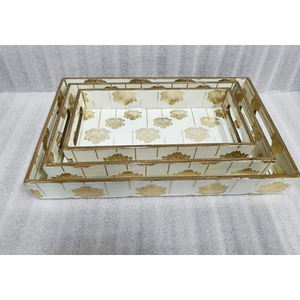 Cuisine MDF Rectangle Plateau Usine Personnalisé En Gros Spécial De Service Plateau En Bois pour la décoration de table - Product Image 1