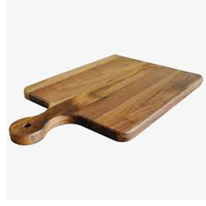 Tabla de cortar de madera natural, forma ovalada de un lado y segunda cara, forma rectangular, venta al por mayor - Product Image 3
