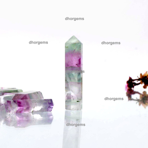 Colgante de Cristal de Fluorita Arcoíris, Gema Natural de Doble Terminación, Torre de Fluorita Azul Verde, Piedra para Joyería Curativa - Product Image 5