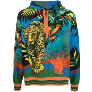 เสื้อผ้าแฟชั่นแบบสวมหัวมีฮู้ดสำหรับผู้ชายผ้าคอตตอน100% พิมพ์ลายกระเป๋าผ้าฟลีซกันหนาว - Product Image 1