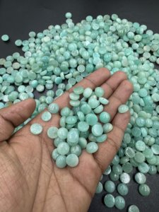 ซื้อพลอยอเมซอนแบบหลวมธรรมชาติอัญมณีทรงหลังเบี้ยตัดสีเขียวสำหรับทำเครื่องประดับลดราคาพิเศษสำหรับ Amazon - Product Image 2