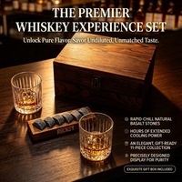 SHUNSTONE Gobelet à whisky à rayures verticales avec pierres réfrigérantes et coffret cadeau pour événements d'affaires, hommes et bar à domicile