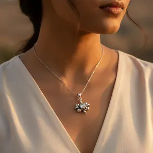 Pendentif en argent 925 avec zircone cubique pour femmes - Product Image 3