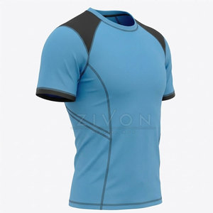 T-shirts de compression pour hommes, coupe ajustée, respirants, écologiques, en spandex/polyester, haute qualité, prix bas, en stock, best-sellers - Product Image 3