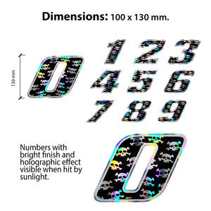 Calcomanías Moto Número Calavera 100X130 Mm-7 Pack De 7 Piezas - Product Image 3