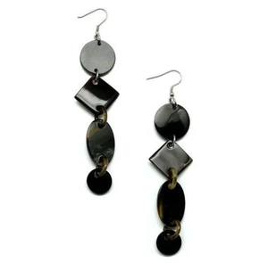 Pendientes artesanales de cuerno de vaca de búfalo para mujer, uso diario, patrón de mariposa Vintage para bodas, fiestas, aniversarios cristianos - Product Image 2